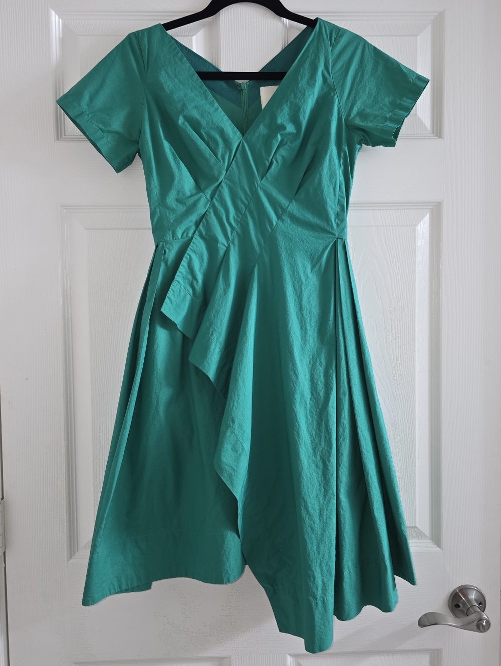 Moving Sale! { Maeve By Anthropologie Green Asymmetrical Wrap Dress Size 0 (XS)